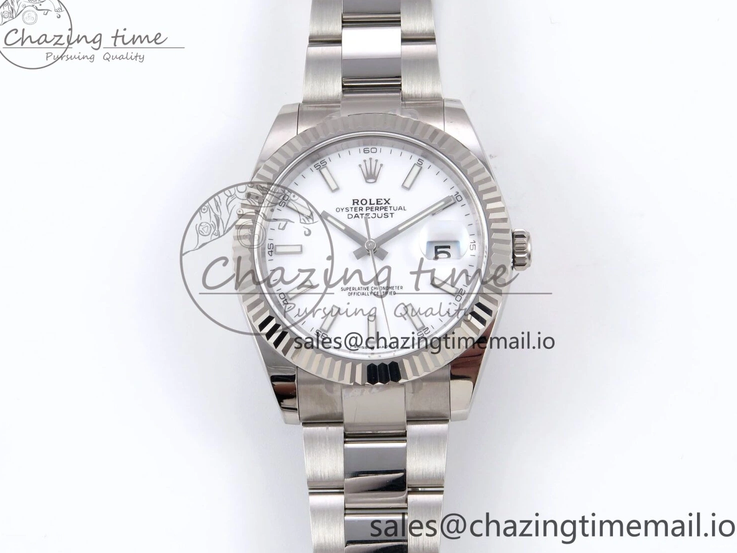 DateJust Dial on White Best 126334 41 Stick A3235 EWEF Bracelet Edition Oyster 0417